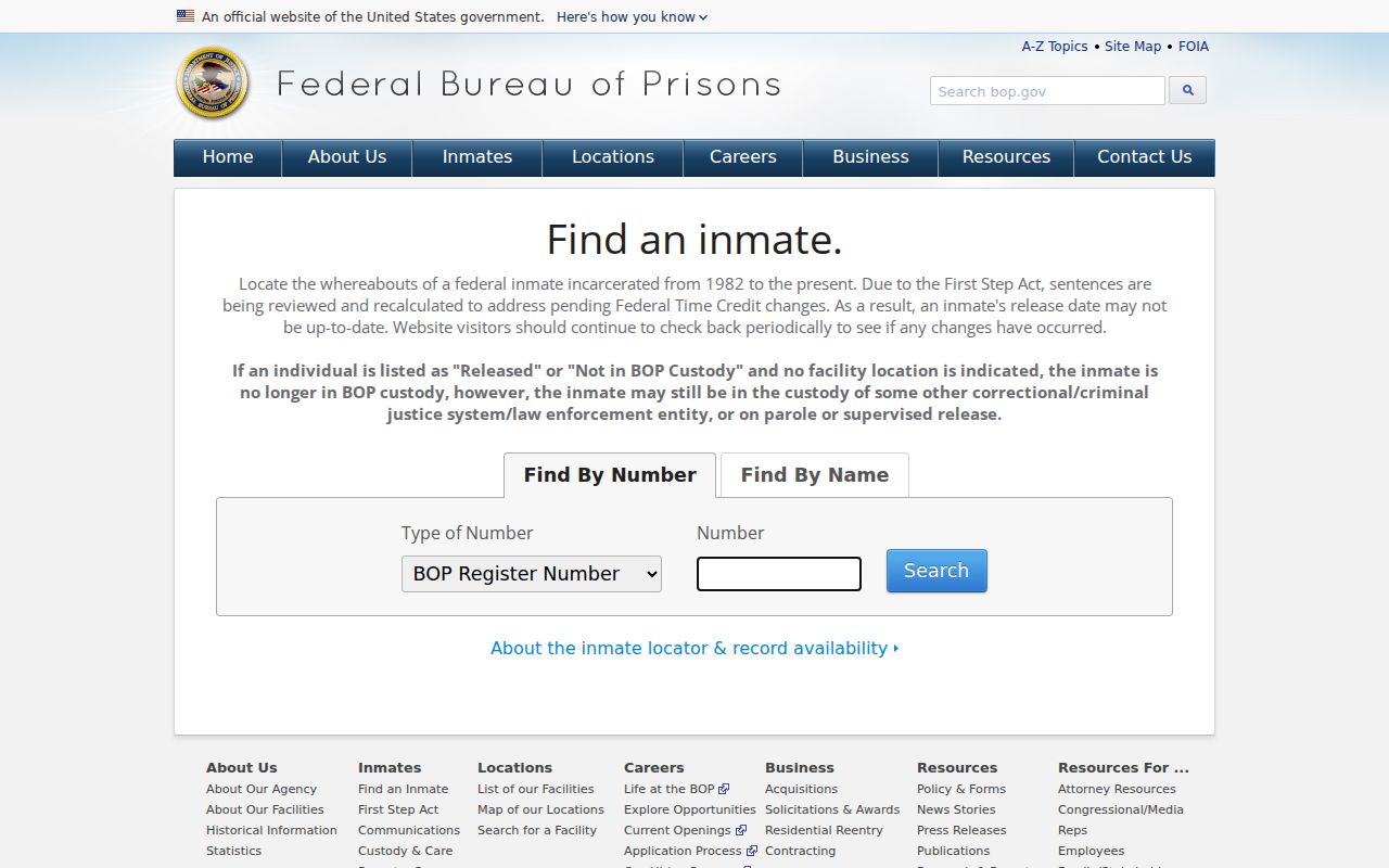 Madison County arrest record federal inmate locator route