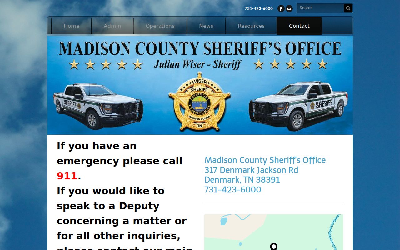 Madison County arrest lookup Sheriff contact information