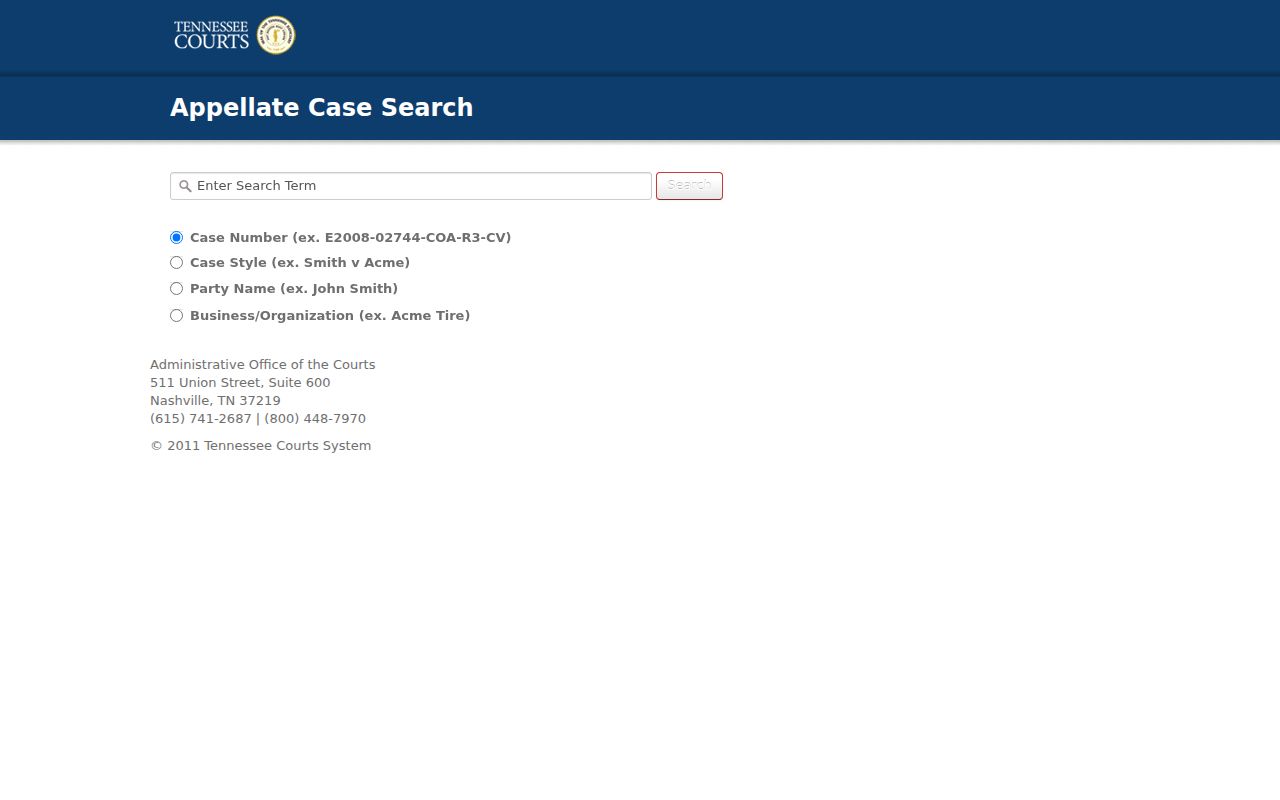 Madison County criminal court case appellate search interface